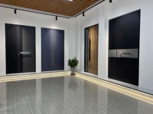 Porte en aluminium coulé de style minimaliste moderne, porte d'entrée en alliage d'aluminium avec fonction d'isolation thermique. - Product Image 4