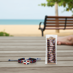 Braccialetto EB Fashion in Fibra di Nylon, Elegante Unisex, Design con Bandiera Dominicana in Lega - Product Image 2