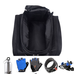 Accesorio de ciclismo, <span class=keywords><strong>bolsa</strong></span> de transporte mediana para bicicleta de montaña, <span class=keywords><strong>bolsa</strong></span> trasera de gran capacidad con cubierta para lluvia, <span class=keywords><strong>BOLSA</strong></span> PARA BICICLETA - Product Image 5