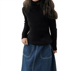 Pull en maille douce et fluide à col roulé pour grandes filles, style nouveau et tendance, coupe ajustée, automne-hiver - Product Image 6