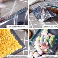 Sachet Doypack Personnalisé Imprimé en Feuille d'Aluminium Refermable avec Fermeture Zip pour Bonbons, Snacks et Aliments Secs