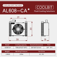 Refroidisseur d'air COOLBIT Modèle AL608-CA / AL404-CA / AL609-CD, Échangeur de chaleur pour lubrification et hydraulique, Radiateur d'huile
