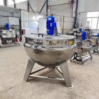 Machine de cuisson industrielle pour pois chiches, farine et betteraves, marmite à double enveloppe avec différentes méthodes de chauffage