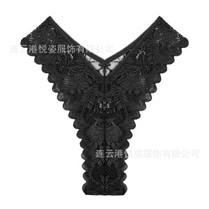Culottes sexy en dentelle pour femmes, best-sellers transfrontaliers, culottes triangle taille basse à fente haute, strings purs et sexy de qualité export - Product Image 2
