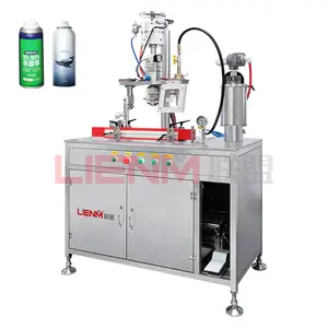 Factory Semi-Automatic 3 in 1 Aerosol Can Filling Machine for Spray Paint Sealing and Bag On Valve Aerosol Filling