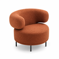 Fauteuil d'appoint capitonné à dossier ailé, structure métallique moderne et luxueuse, le plus vendu, avec garantie de 2 ans, pour salon, maison, hôtel, salle de séjour