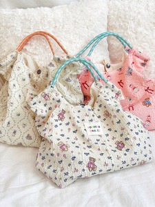 Sac à main en coton brodé mignon pour femmes, sac à main de dessin animé pour l'été - Product Image 1