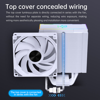Snowman pendingin udara CPU, pipa panas 5V ARGB 4 dengan radiator kipas pendingin PC untuk komputer PC Desktop