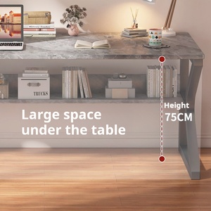 Bàn máy tính Màu Trắng tối giản hiện đại với lưu trữ, bàn văn phòng nhỏ, bàn học - Product Image 3