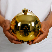 Boule de Noël de 20 cm, grande, incassable, multicolore, pour décorations de Noël, d'ouverture de centres commerciaux, d'hôtels et de présentations de fêtes