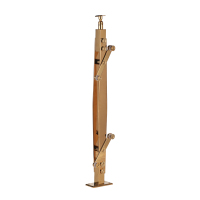 Poteau de balustrade en acier inoxydable doré 304 316, colonne métallique, support de main courante, poteau de main courante carré rond pour système de garde-corps d'escalier