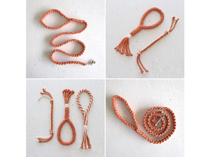 Hecho a mano Boho <span class=keywords><strong>Crochet</strong></span> Pattern Boho Macrame perro inteligente cojín cuello <span class=keywords><strong>Collar</strong></span> y correa Set con hebilla de zinc - Product Image 6