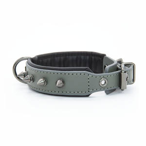 Collar de cuero para perro, remache ajustable con pinchos, remache de cuero de vaca, collares para mascotas, resistente, antimordedura, <span class=keywords><strong>Bully</strong></span>, PITBUL, Collar para perro - Product Image 2