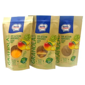 Alta barrera con cremallera resellable frutos secos aperitivos té liofilizado vegetal Stand Up Bag bolsa Doypack