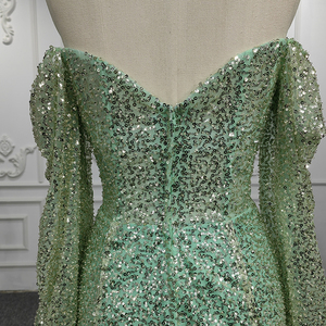 9901-1 Nouvelle robe de soirée élégante au design tendance, dentelle à perles, applique sirène, paillettes, robe de soirée - Product Image 2