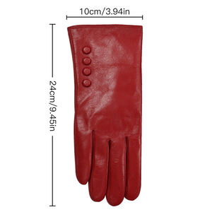 Gants en cuir de mouton à la mode pour femmes, vente en gros, gants en cuir véritable de bonne qualité pour femmes - Product Image 2