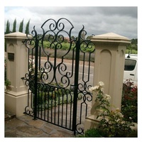 Conception simple villa clôture et porte jardin noir petite porte piétonne