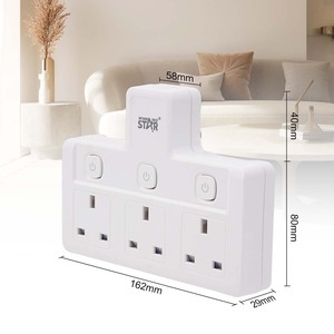 Winning Star 3 Way <b>Extension</b> Socket 240V British Standard With Independent Switch Flame Retardant Shell - Product Image 2