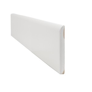 Plinthe en céramique blanche satinée 8x60 cm Bords irréguliers Finition satinée - Product Image 2