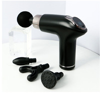 Mini pistolet de massage portable, 6 vitesses, masseur musculaire profond, pistolet électrique pour fascias avec 4 têtes, rechargeable par USB, pour hommes et femmes