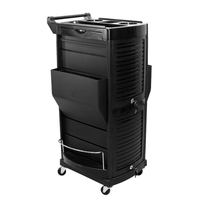 Chariot de Salon Moderne en Plastique à 4 Roues, Réglable, Multi-Niveaux, avec Serrure, Armoire à Outils pour Coiffure – Vente Chaude en Gros