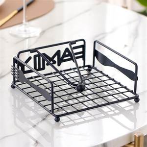 Restaurant Cafe Metalen Tafel Servet Houder Chroom Draad Papier Collectie Servet Houder Metalen Tissue Doos - Product Image 5