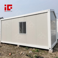 Vente en gros de petites maisons modulaires détachables en verre 20 pieds 40 pieds personnalisées de haute qualité Maisons de conteneur à toit à pignon préfabriquées extensibles
