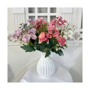 Fabricant direct petit bouquet de fleurs artificielles colorées fleurs en soie décoration de mariage