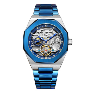 2022relogio forsining montrepourhomme or luxe hommes Logo personnalisé squelette automatique <span class=keywords><strong>double</strong></span> tourbillon montre mécanique pour hommes - Product Image 2
