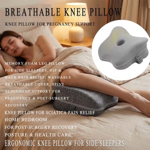 Coussin pour genoux pour dormeurs latéraux, avec sangle pour colonne vertébrale torsadée, amovible et lavable - Product Image 1