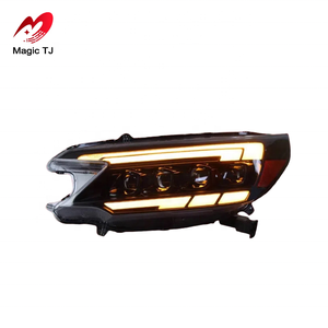 Ensamblaje de Faros LED para <span class=keywords><strong>Honda</strong></span> <span class=keywords><strong>CRV</strong></span> 2012-2014, Luces Diurnas Modificadas, Resistentes al Agua, 6000K, Lentes con Señal de Giro - Product Image 4