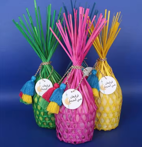 กล่องเก็บของหลายขนาดพร้อมที่จับทำจากหวายสานสำหรับเค้กและลูกอมสำหรับจบการศึกษาโอกาสรอมฎอนเป็นมิตรกับสิ่งแวดล้อม - Product Image 1