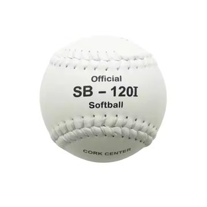 Pelota de Softbol de Lanzamiento Lento de 12 Pulgadas de Cuero Blanco con Logo Personalizado y Centro de Corcho Grado PK, Modelo <span class=keywords><strong>Tamanaco</strong></span> SB-120I en Stock - Product Image 1