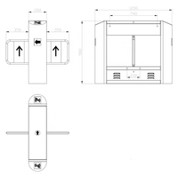 Tourniquet bidirectionnel avec reconnaissance faciale, contrôle d'accès, anti-tailgating, moteur sans balais IP65, code QR, tourniquet à balayage
