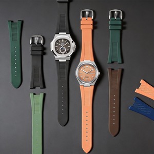Bracelet de montre en caoutchouc Jettda Fkm pour montre <span class=keywords><strong>Patek</strong></span>-<span class=keywords><strong>Philippe</strong></span> Nautilus, bracelet de montre étanche de 25 mm, couleurs personnalisées, libération rapide - Product Image 1