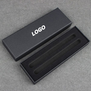 豪华黑色纸笔礼品盒2笔-定制标志商务书写套装包装促销礼品 - Product Image 1