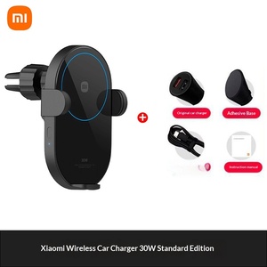 Support de téléphone de <span class=keywords><strong>voiture</strong></span> à charge rapide sans fil 30W, <span class=keywords><strong>chargeur</strong></span> à <span class=keywords><strong>induction</strong></span> rétractable haute vitesse - Product Image 6