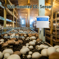 Sensor CO2 NDIR untuk Pemantauan Kualitas Udara Peternakan Jamur Output 4-20mA Cangkang Plastik Tahan UV Kabel Pra-Kabel IP67 OEM/ODM