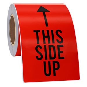 Hybsk 3 بوصة 5 بوصة هذا الجانب ملصقات تحذير للشحن والتعبئة-ملصق x لكل لفة - Product Image 4