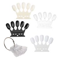 Planche d'entraînement en forme de couronne pour présentation de vernis à ongles, avec faux ongles de haute qualité pour la formation