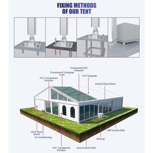 10x12 10x15 10x20 10x30 10x40 10x50 triển lãm thương mại trắng PVC 20x30 hội trường đám cưới Lều tiệc sự kiện cho 50 100 300 500 người - Product Image 4