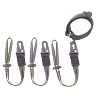 Sangle en cuir personnalisée WS02 Strap-It, rouge, 2 pieds, légère, format compact, design monobloc