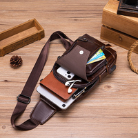 Sac pour homme en cuir de vachette de marque, sac de poitrine en cuir véritable, sac bandoulière décontracté pour homme, sac à bandoulière en cuir de vachette de première qualité, sac banane