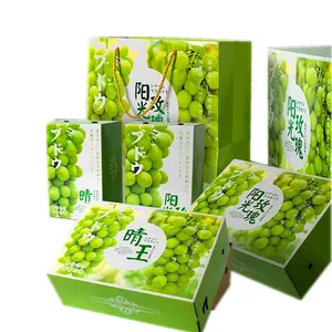 Fabriek Directe Verkoop Custom 1Kg Druiven Verpakking Kartonnen Doos Golfkartonnen Pakket Fruit Dozen