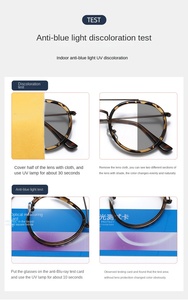 16015 Design de mode métal lunettes Anti lumière bleue bloc lunettes photochromiques décoloration lunettes d'ordinateur - Product Image 5