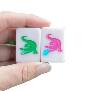 Classic Waffle Green Luxury American Mahjong Complete <b>Set</b> 160 Acrylic Tiles Portable 4-Player Game Factory Pre-Order Available - Product Image 5
