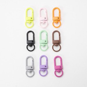 Llavero de aleación de zinc con hebilla de resorte y gancho giratorio de metal para manualidades de joyería, estilo de arte moderno - Product Image 1