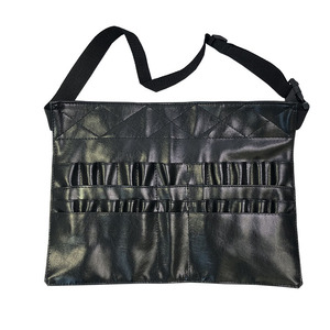 Bolsa de pinceles de maquillaje multifunción negra de 24 bolsillos, herramientas cosméticas grandes profesionales, soporte de almacenamiento, colgante, lona de algodón PU - Product Image 4