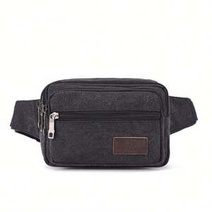 Sac banane pour homme en toile durable de couleur kaki avec logo personnalisé, idéal pour les sports de plein air et les loisirs - Product Image 6