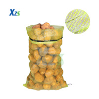 Op maat gemaakte logo bedrukking 10kg 20kg 30kg 50kg PP Leno mesh netzakken voor groenten en fruit